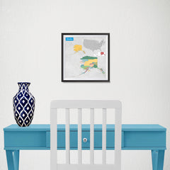 Ezposterprints - Alaska (AK) State - General Reference Map - 10x10 ambiance display photo sample