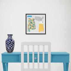 Ezposterprints - Alabama (AL) State - General Reference Map - 10x10 ambiance display photo sample