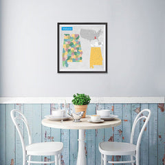 Ezposterprints - Alabama (AL) State - General Reference Map - 16x16 ambiance display photo sample