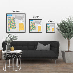 Ezposterprints - Alabama (AL) State - General Reference Map ambiance display photo sample