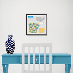 Ezposterprints - Arkansas (AR) State - General Reference Map - 10x10 ambiance display photo sample