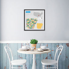 Ezposterprints - Arkansas (AR) State - General Reference Map - 16x16 ambiance display photo sample