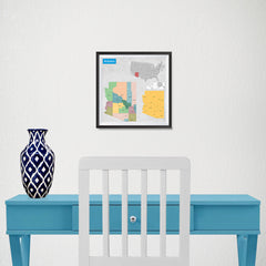 Ezposterprints - Arizona (AZ) State - General Reference Map - 10x10 ambiance display photo sample
