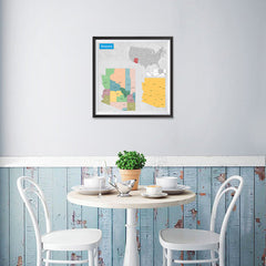 Ezposterprints - Arizona (AZ) State - General Reference Map - 16x16 ambiance display photo sample