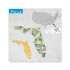 Ezposterprints - Florida (FL) State - General Reference Map