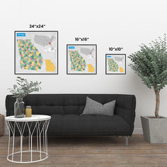 Ezposterprints - Georgia (GA) State - General Reference Map ambiance display photo sample