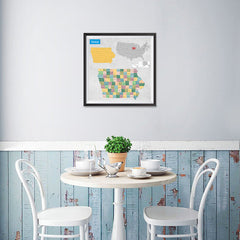 Ezposterprints - Iowa (IA) State - General Reference Map - 16x16 ambiance display photo sample