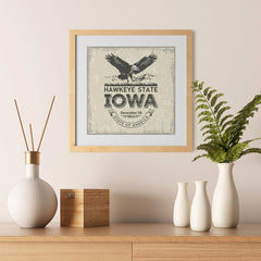 Ezposterprints - Iowa (IA) State Icon - 12x12 ambiance display photo sample