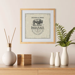 Ezposterprints - Indiana (IN) State Icon - 12x12 ambiance display photo sample