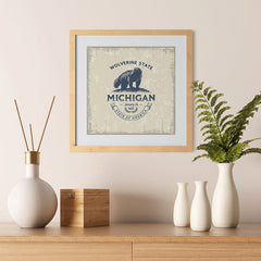 Ezposterprints - Michigan (MI) State Icon - 12x12 ambiance display photo sample