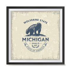 Ezposterprints - Michigan (MI) State Icon general ambiance photo sample