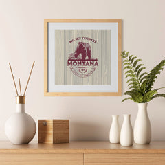 Ezposterprints - Montana (MT) State Icon - 12x12 ambiance display photo sample