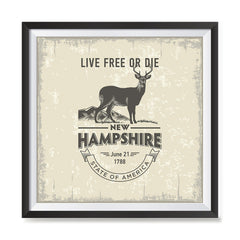 Ezposterprints - New Hampshire (NH) State Icon general ambiance photo sample
