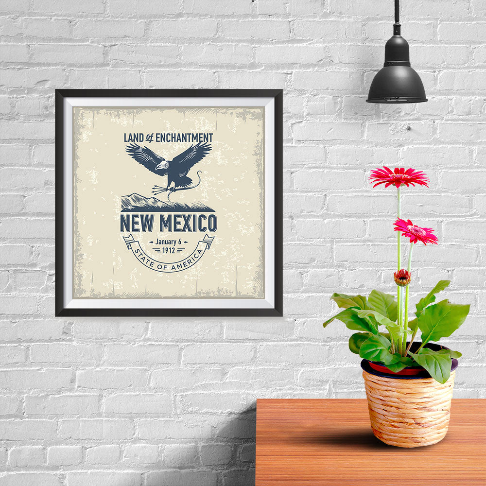 Ezposterprints - New Mexico (NM) State Icon - 10x10 ambiance display photo sample