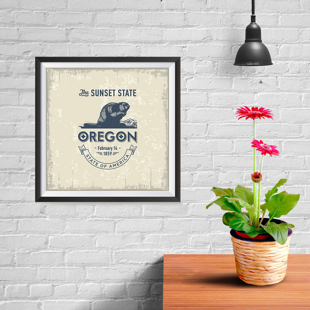 Ezposterprints - Oregon (OR) State Icon - 10x10 ambiance display photo sample