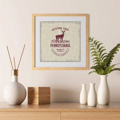Ezposterprints - Pennsylvania (PA) State Icon - 12x12 ambiance display photo sample