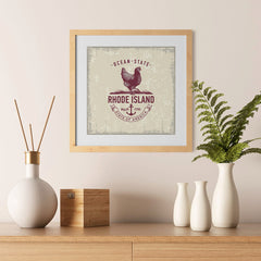 Ezposterprints - Rhode Island (RI) State Icon - 12x12 ambiance display photo sample