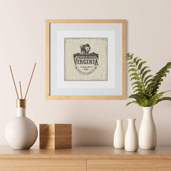 Ezposterprints - Virginia (VA) State Icon - 12x12 ambiance display photo sample