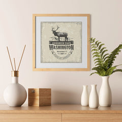 Ezposterprints - Washington (WA) State Icon - 12x12 ambiance display photo sample