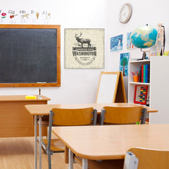 Ezposterprints - Washington (WA) State Icon - 24x24 ambiance display photo sample