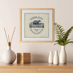 Ezposterprints - Wisconsin (WI) State Icon - 12x12 ambiance display photo sample