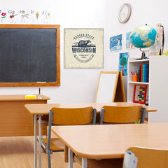 Ezposterprints - Wisconsin (WI) State Icon - 24x24 ambiance display photo sample