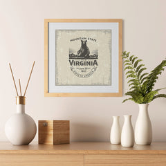 Ezposterprints - West Virginia (WV) State Icon - 12x12 ambiance display photo sample