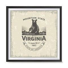 Ezposterprints - West Virginia (WV) State Icon general ambiance photo sample