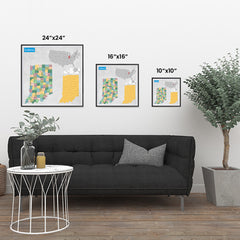 Ezposterprints - Indiana (IN) State - General Reference Map ambiance display photo sample