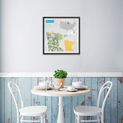 Ezposterprints - Minnesota (MN) State - General Reference Map - 16x16 ambiance display photo sample