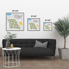 Ezposterprints - Missouri (MO) State - General Reference Map ambiance display photo sample