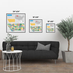 Ezposterprints - Montana (MT) State - General Reference Map ambiance display photo sample