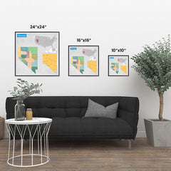 Ezposterprints - Nevada (NV) State - General Reference Map ambiance display photo sample