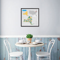 Ezposterprints - New York (NY) State - General Reference Map - 16x16 ambiance display photo sample