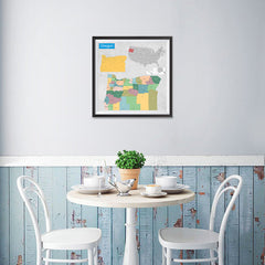 Ezposterprints - Oregon (OR) State - General Reference Map - 16x16 ambiance display photo sample