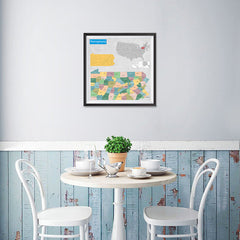 Ezposterprints - Pennsylvania (PA) State - General Reference Map - 16x16 ambiance display photo sample