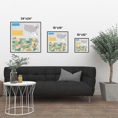 Ezposterprints - Pennsylvania (PA) State - General Reference Map ambiance display photo sample