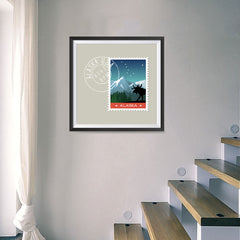 Ezposterprints - ALASKA - Retro USA State Stamp Posters Collection - 16x16 ambiance display photo sample