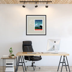 Ezposterprints - ALASKA - Retro USA State Stamp Posters Collection - 24x24 ambiance display photo sample