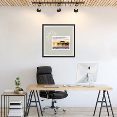Ezposterprints - ALABAMA - Retro USA State Stamp Posters Collection - 24x24 ambiance display photo sample