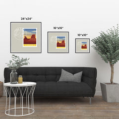 Ezposterprints - ARIZONA - Retro USA State Stamp Posters Collection ambiance display photo sample