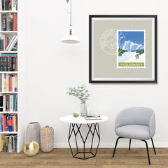 Ezposterprints - COLORADO - Retro USA State Stamp Posters Collection - 32x32 ambiance display photo sample