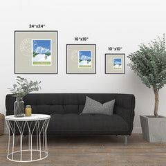 Ezposterprints - COLORADO - Retro USA State Stamp Posters Collection ambiance display photo sample