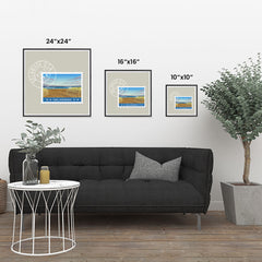 Ezposterprints - DELAWARE - Retro USA State Stamp Posters Collection ambiance display photo sample