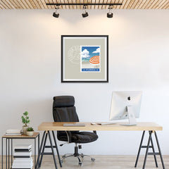Ezposterprints - FLORIDA - Retro USA State Stamp Posters Collection - 24x24 ambiance display photo sample