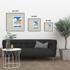 Ezposterprints - FLORIDA - Retro USA State Stamp Posters Collection ambiance display photo sample