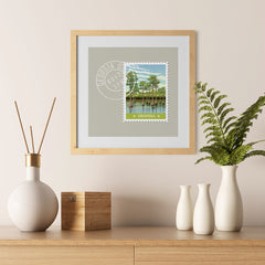 Ezposterprints - GEORGIA - Retro USA State Stamp Posters Collection - 12x12 ambiance display photo sample