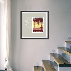 Ezposterprints - HAWAII - Retro USA State Stamp Posters Collection - 16x16 ambiance display photo sample