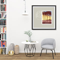 Ezposterprints - HAWAII - Retro USA State Stamp Posters Collection - 32x32 ambiance display photo sample