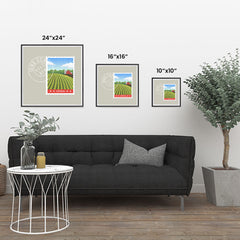 Ezposterprints - IOWA - Retro USA State Stamp Posters Collection ambiance display photo sample